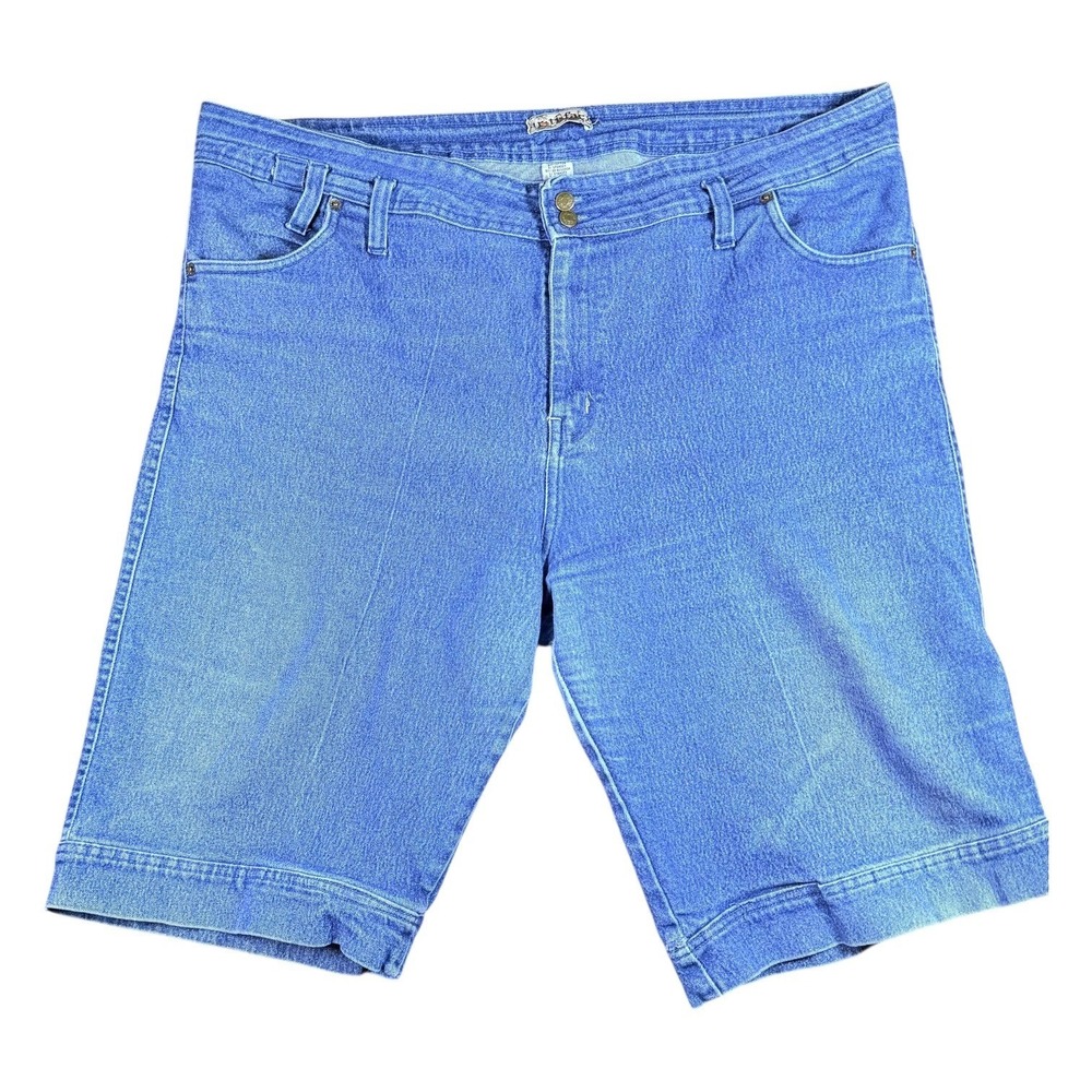 Artifact Vintage Mens Blue Stretch Denim Shorts Baggy Jorts‎ Button Size 42